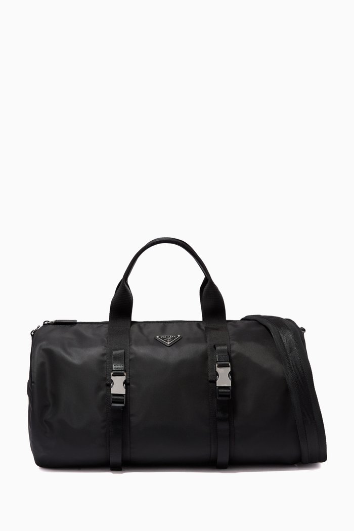 

Triangle Logo Duffel Bag in Nylon, Black