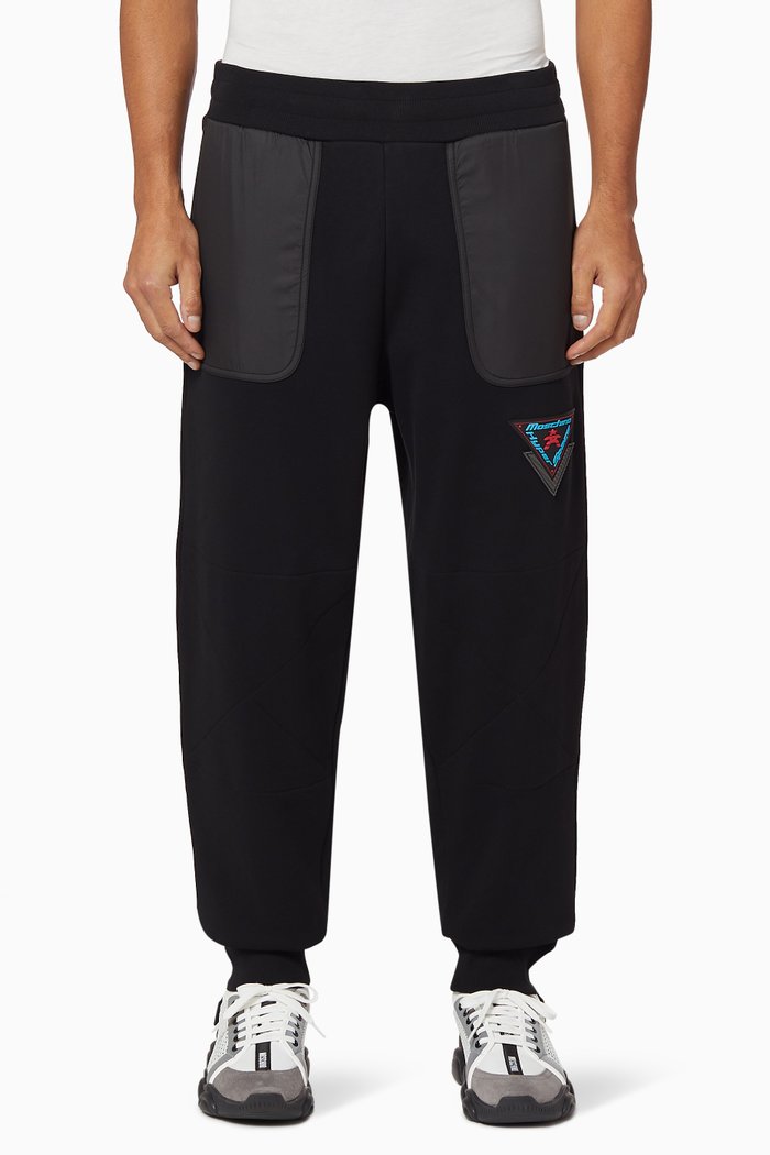 

Hyper Space Cotton Fleece Trackpants, Black