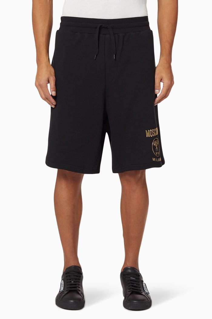

Cotton Fleece Logo Shorts, Black