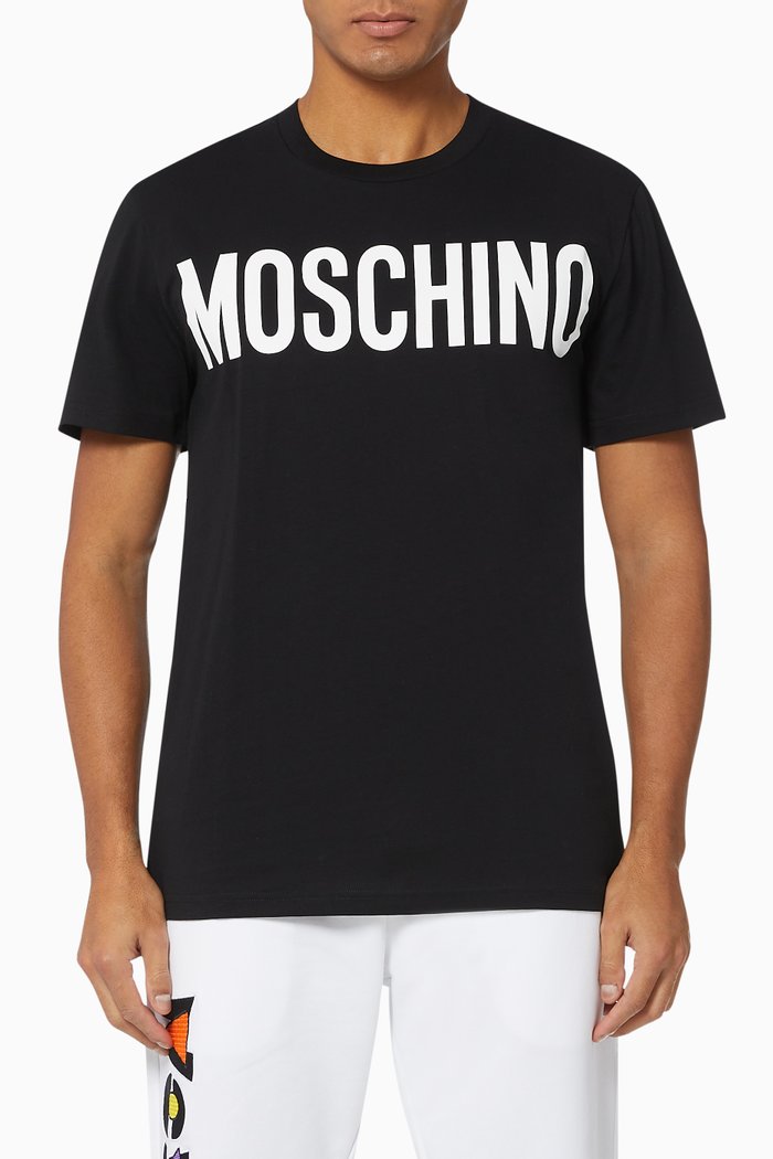 

Logo Print Cotton T-Shirt, Black