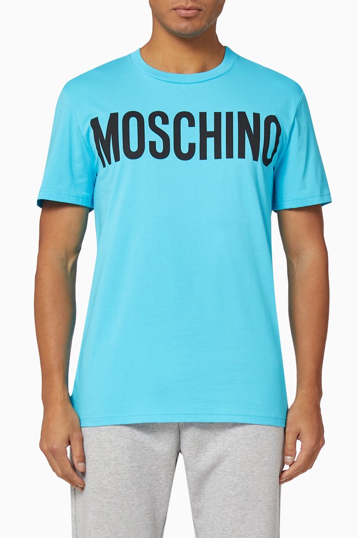 

Logo Print Cotton T-Shirt, Blue