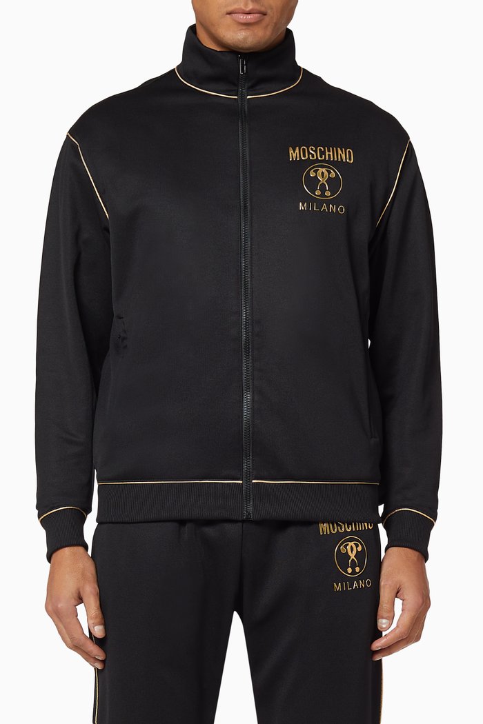

Logo Fleece Zip Sweatshirt, Black