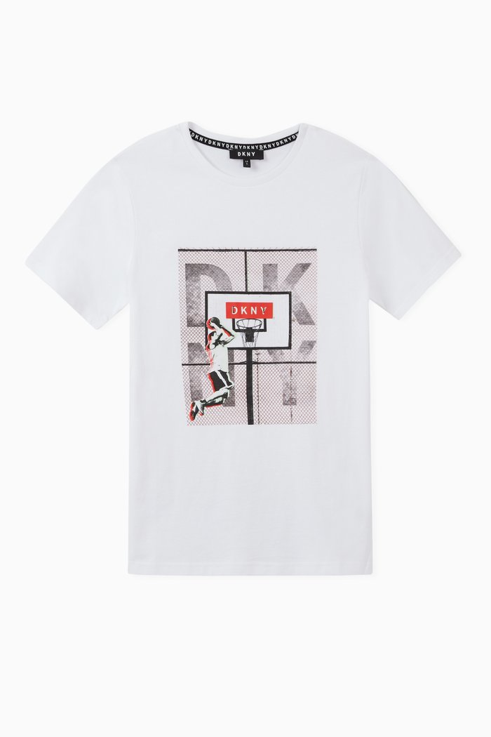 

Logo Graphic Print T-shirt in Cotton, White