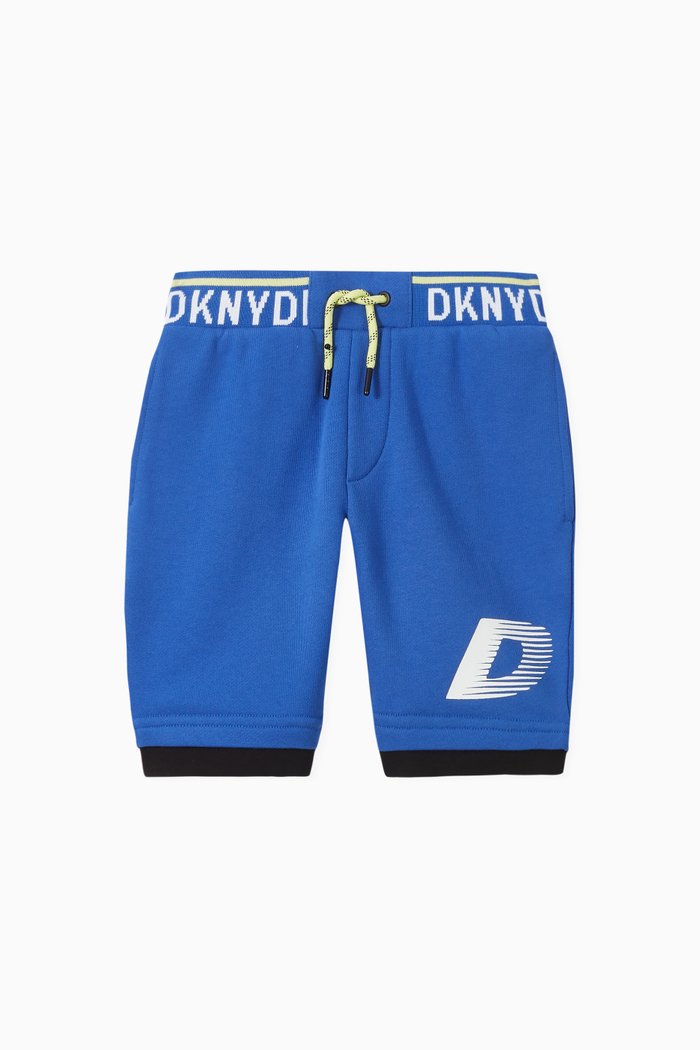 

DKNY Logo Tape Jersey Shorts, Blue