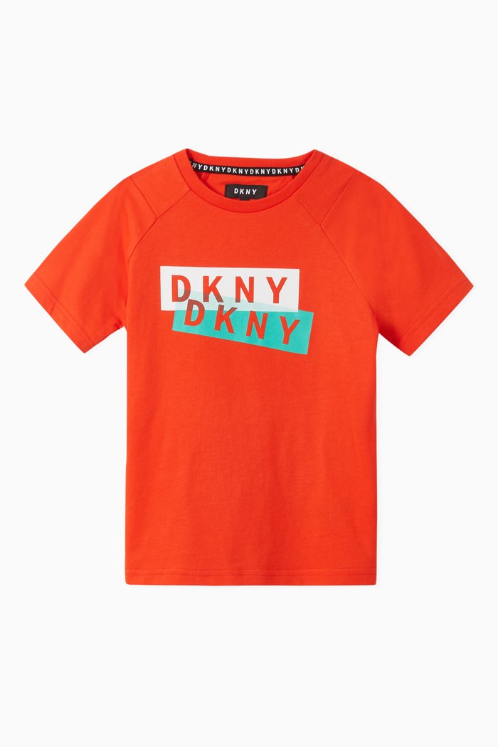

DKNY Logo Jersey T-shirt, Orange