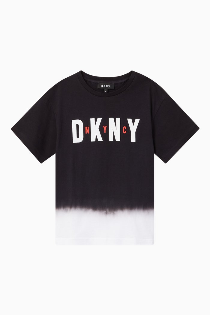 

Dip-Dye Logo Print T-Shirt, Black
