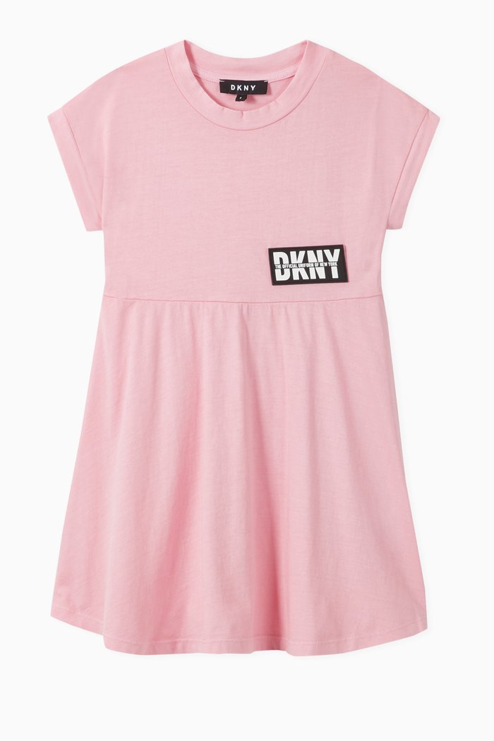 

DKNY Logo Badge T-shirt Dress, Pink
