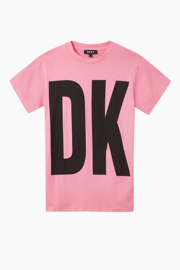

Logo Print T-Shirt Dress, Pink
