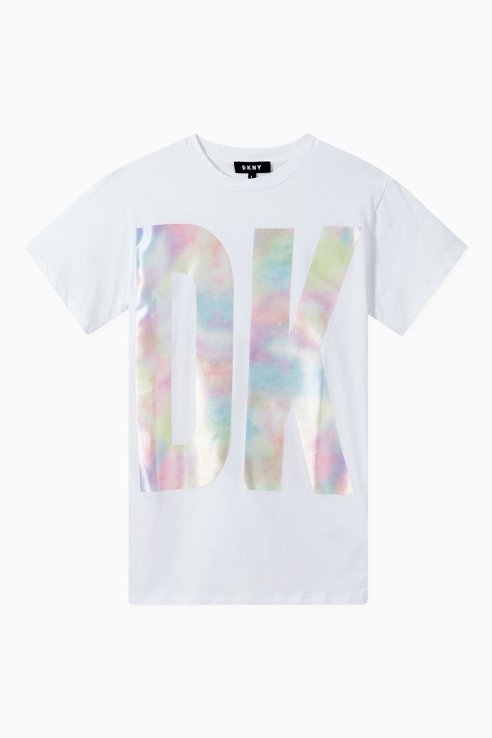 

Oversized Logo Jersey Dress, White