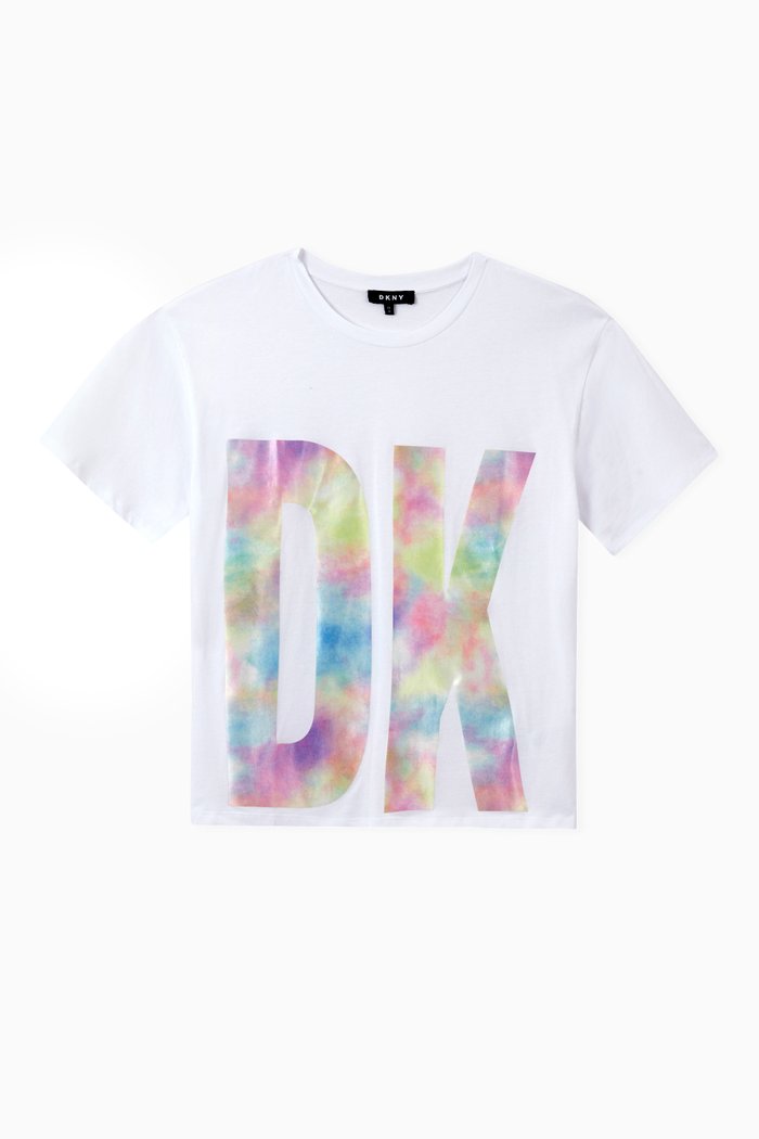 

Tie-dye Logo T-shirt in Cotton, White