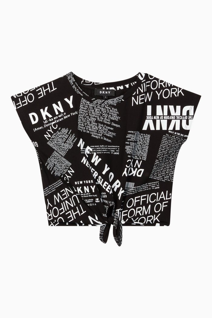

Newspaper Print T-Shirt, Black