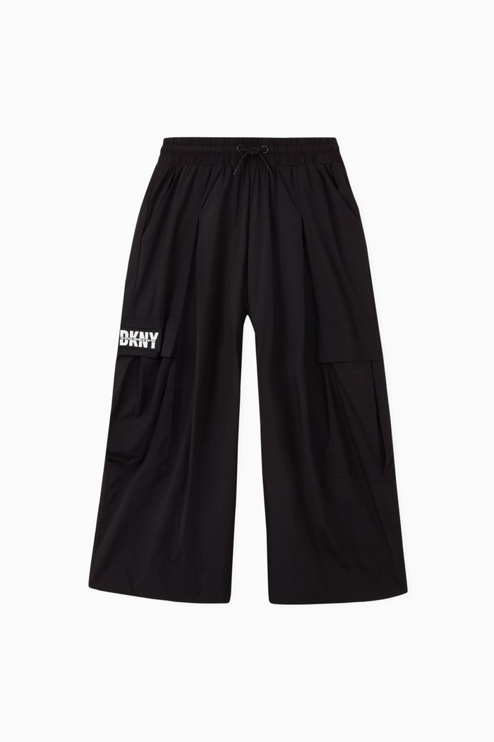 

Logo Wide Leg Pants, Black