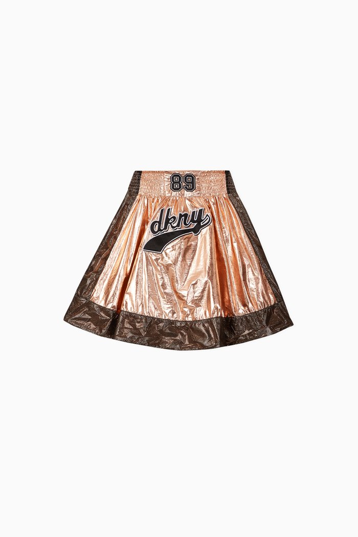 

Metallic Basketball Skirt, Gold