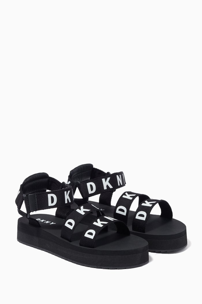 

Logo Strap Sandals, Black
