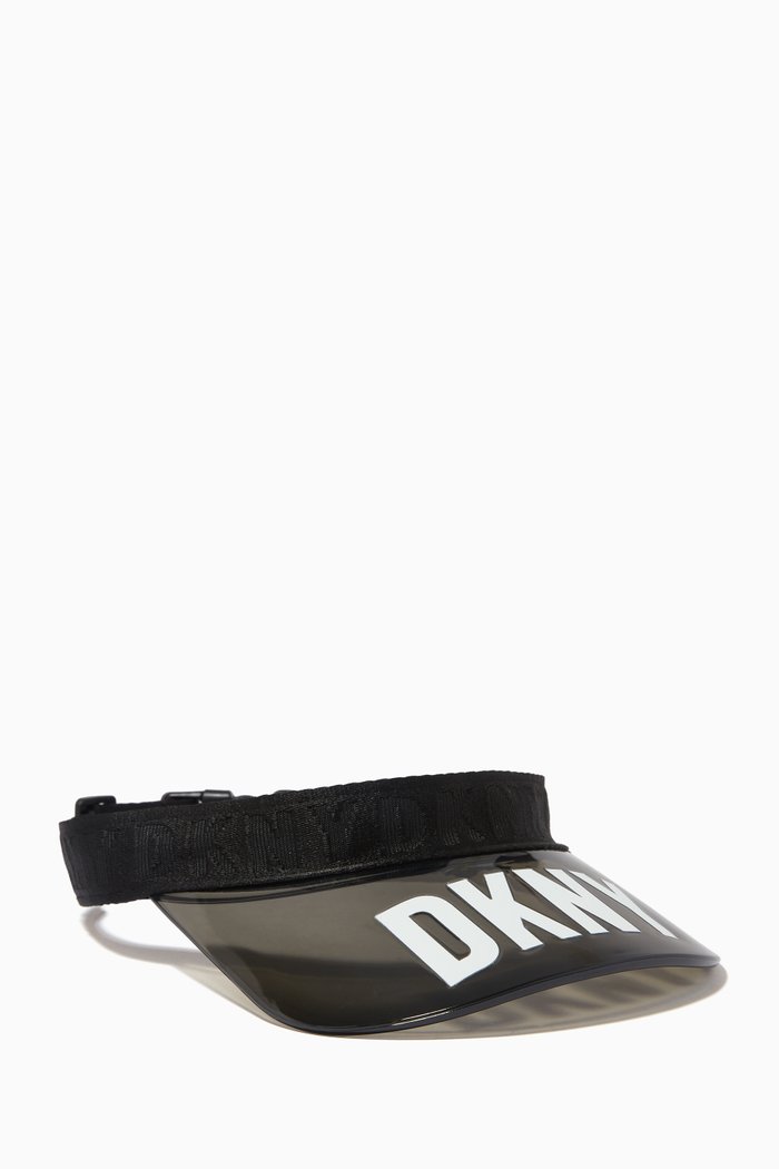 

DKNY Visor Cap in PVC, Black