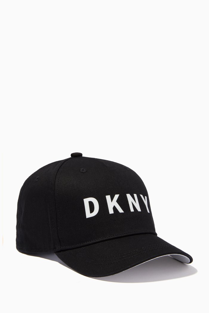 

Embroidered Cap in Cotton, Black