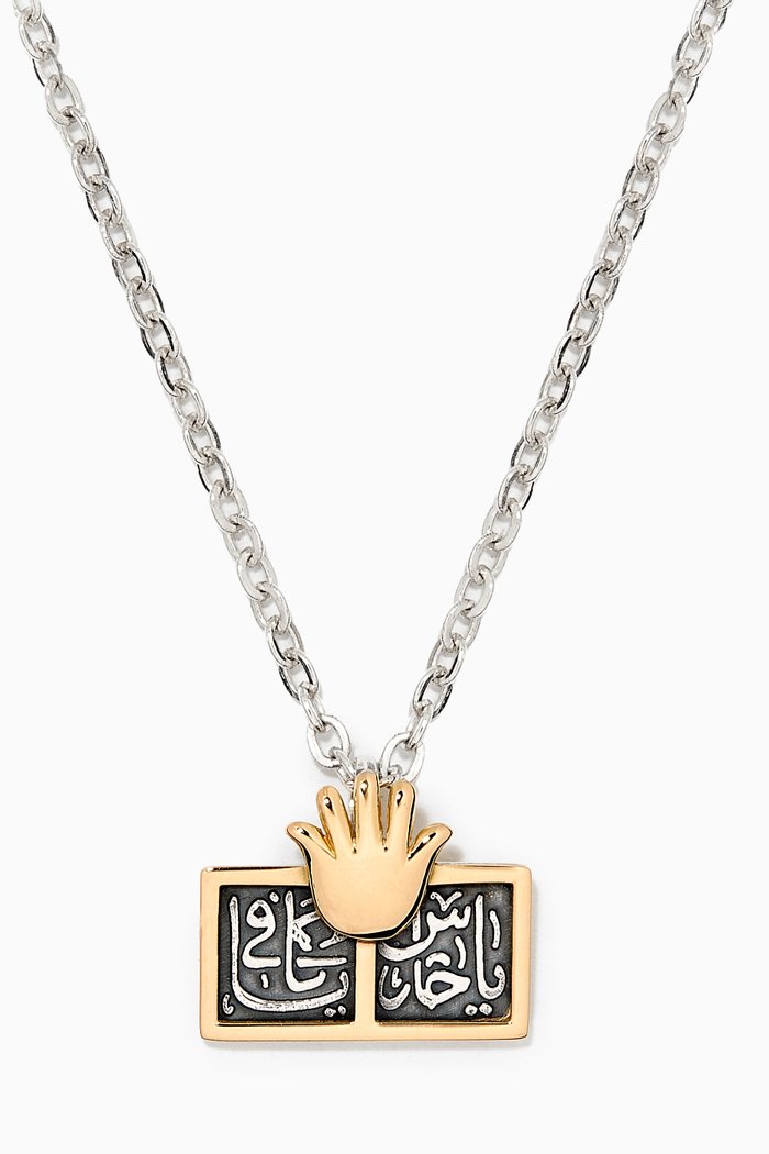 "Guardian" Necklace in 18kt Gold & Silver