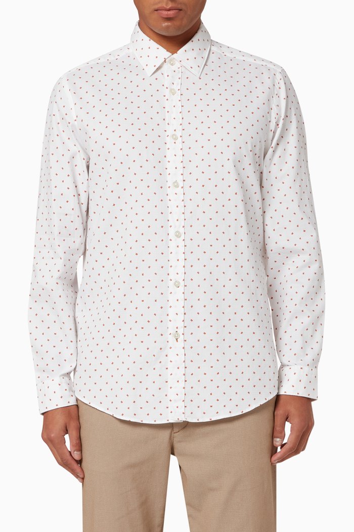 

Lukas 53 Cotton Shirt, Orange