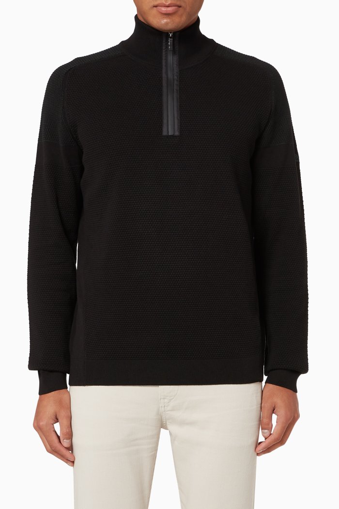 Zemat Organic Cotton Sweater, Black