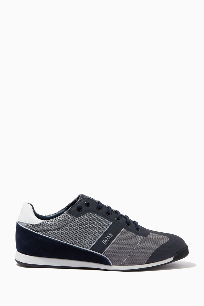 

Glaze Low-Top Sneakers in Suede, Blue