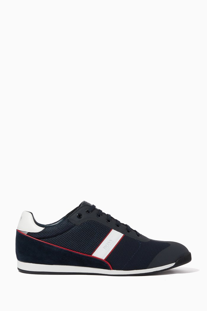 

Glaze Low-Top Sneakers in Suede, Blue