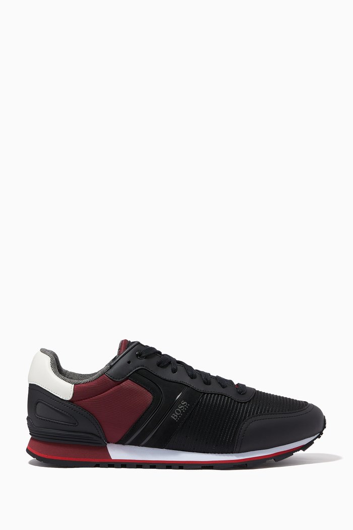 

Parkour Running Sneakers in Leather, Red