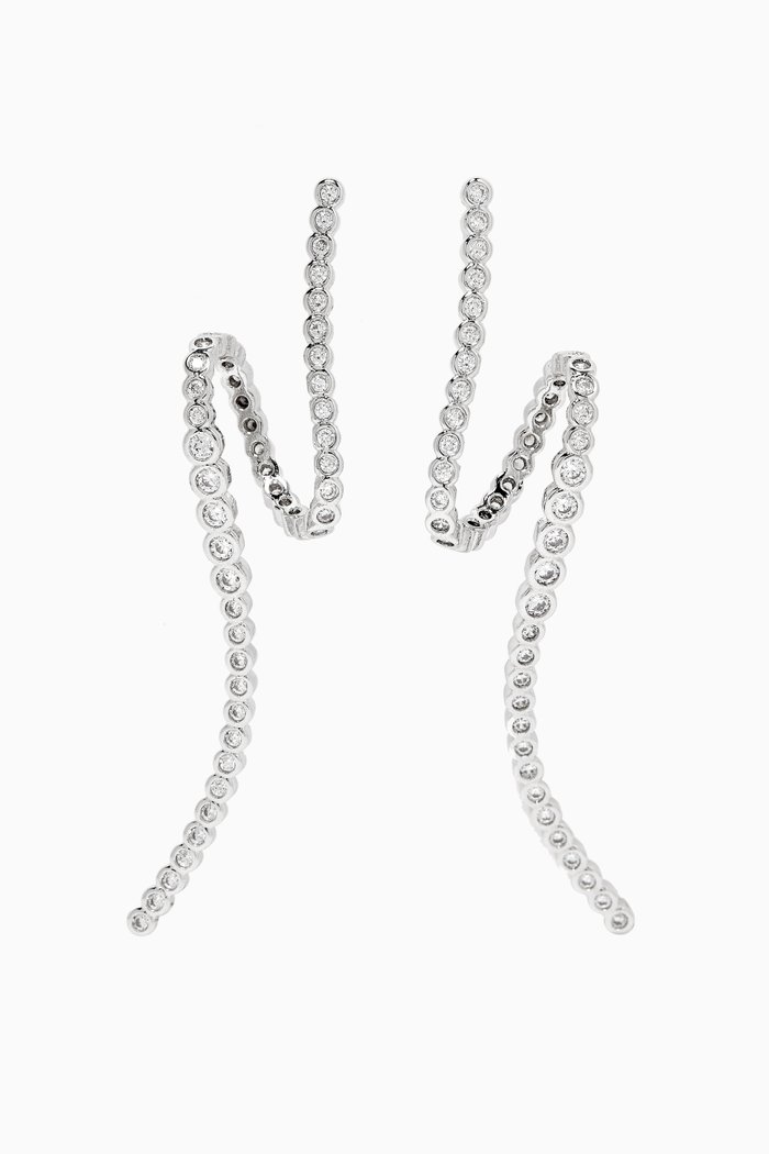 

Radiant Swirl Ear Cuffs, Silver