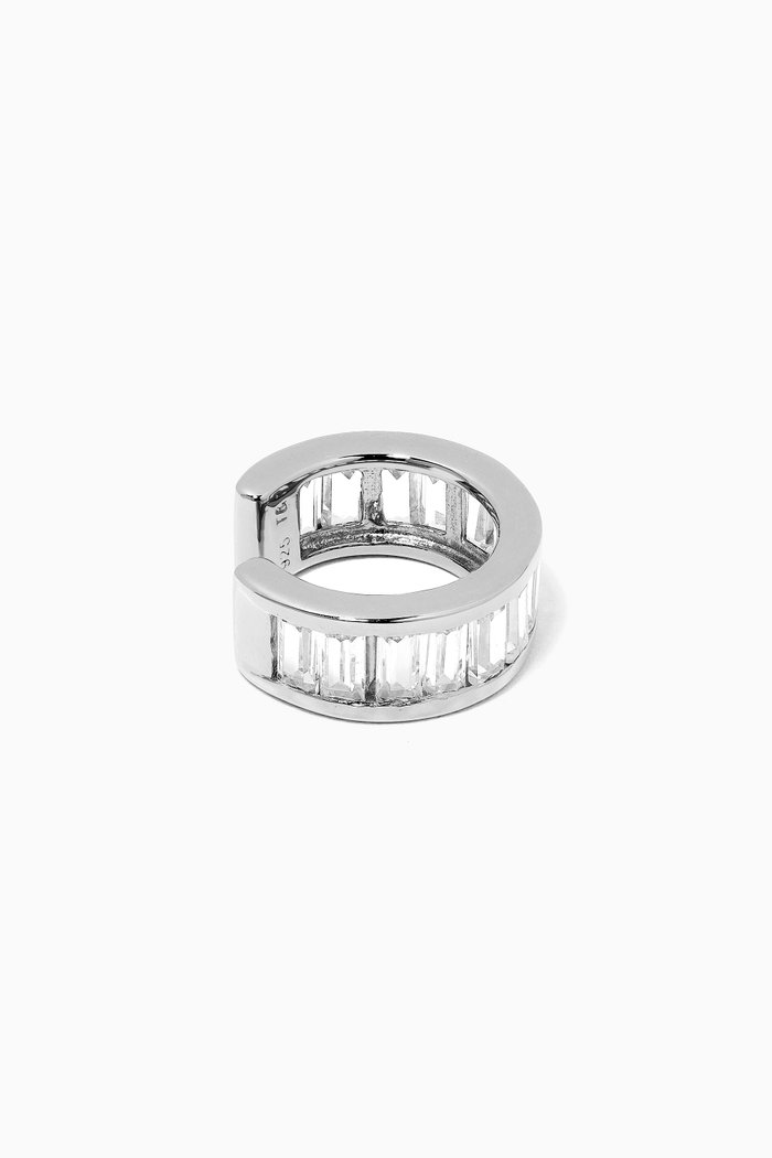

Baguette Track Ear Cuff, Silver