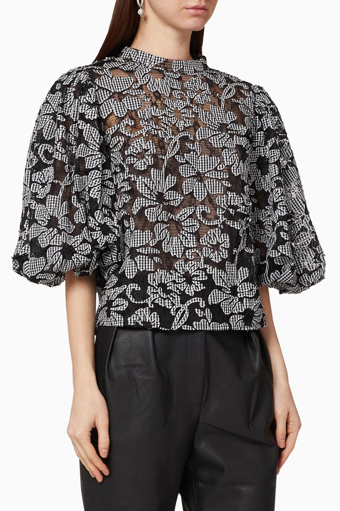 

Kindle Floral Blouse, Black