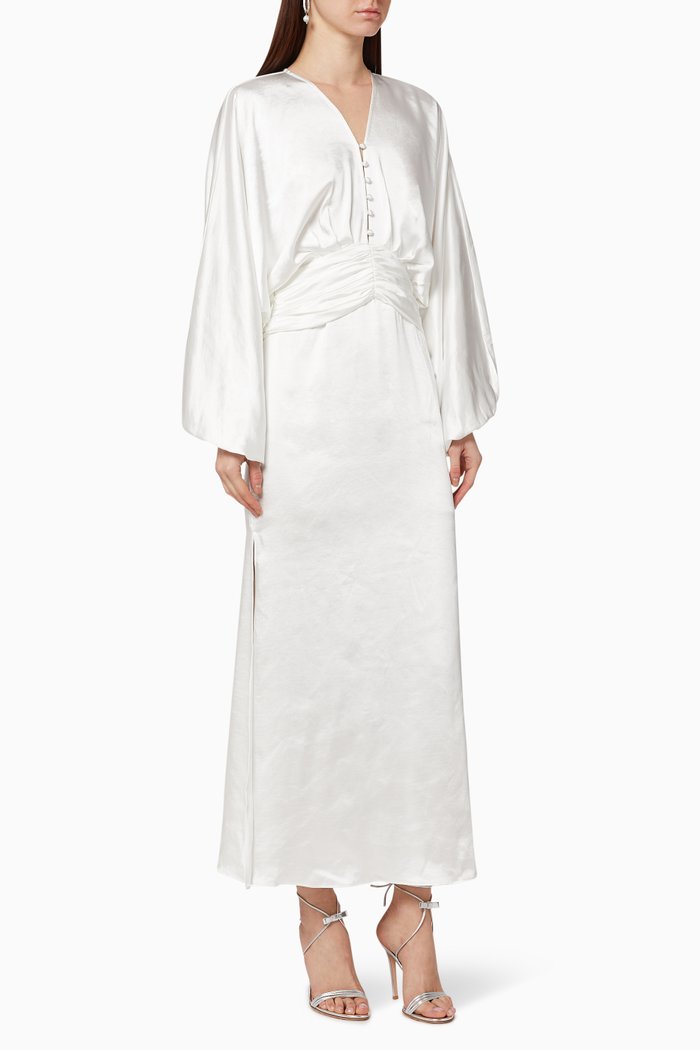 

Ramona Satin Dress, White