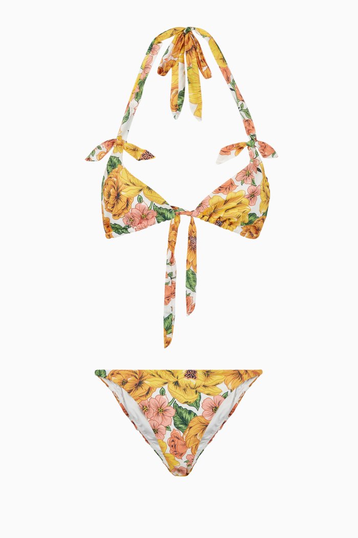 Poppy Cotton Bikini, Yellow