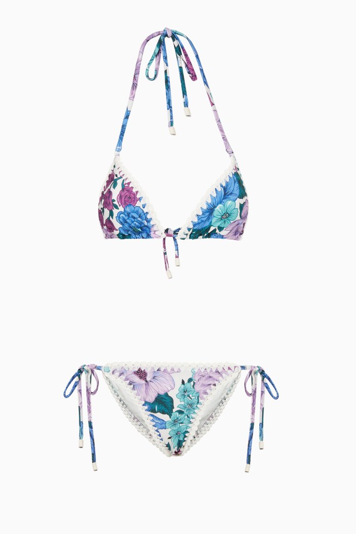 Poppy Crochet Edge Bikini, Purple