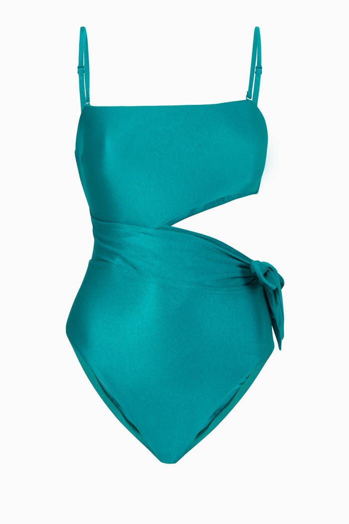 

Brighton Scarf Tie One-Piece Swimsuit, Green