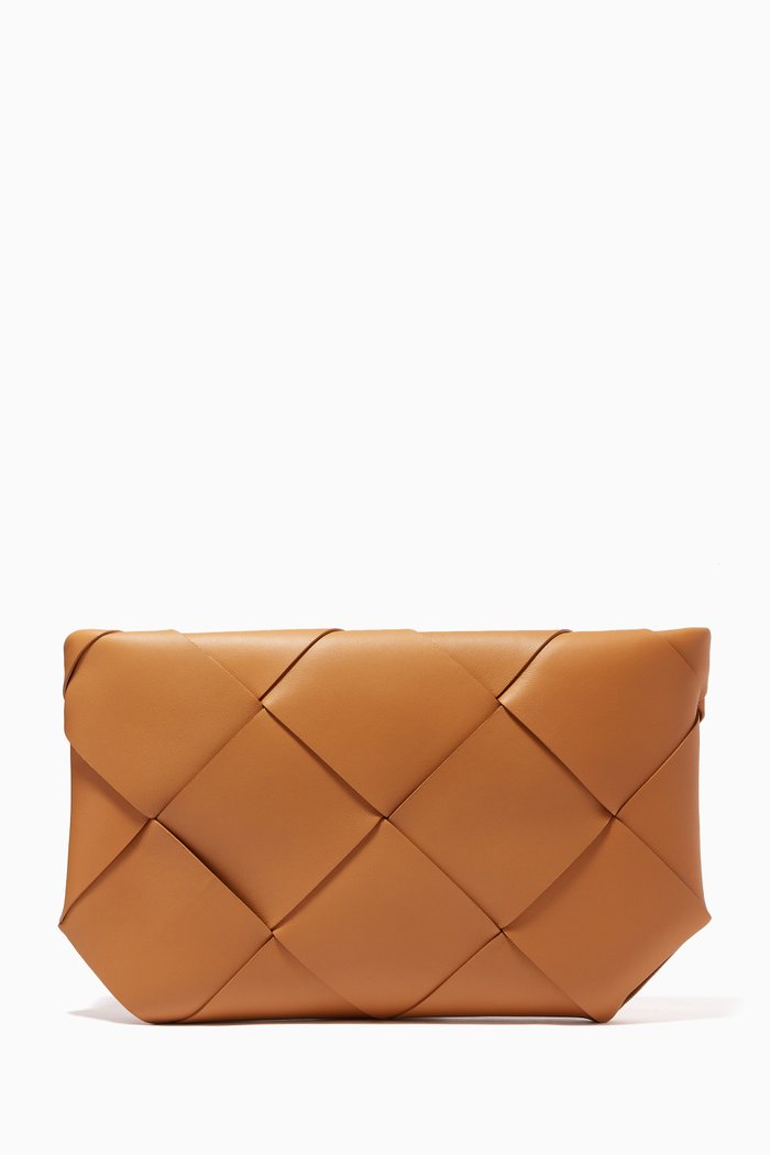 

Pouch in Intreccio Nappa, Brown