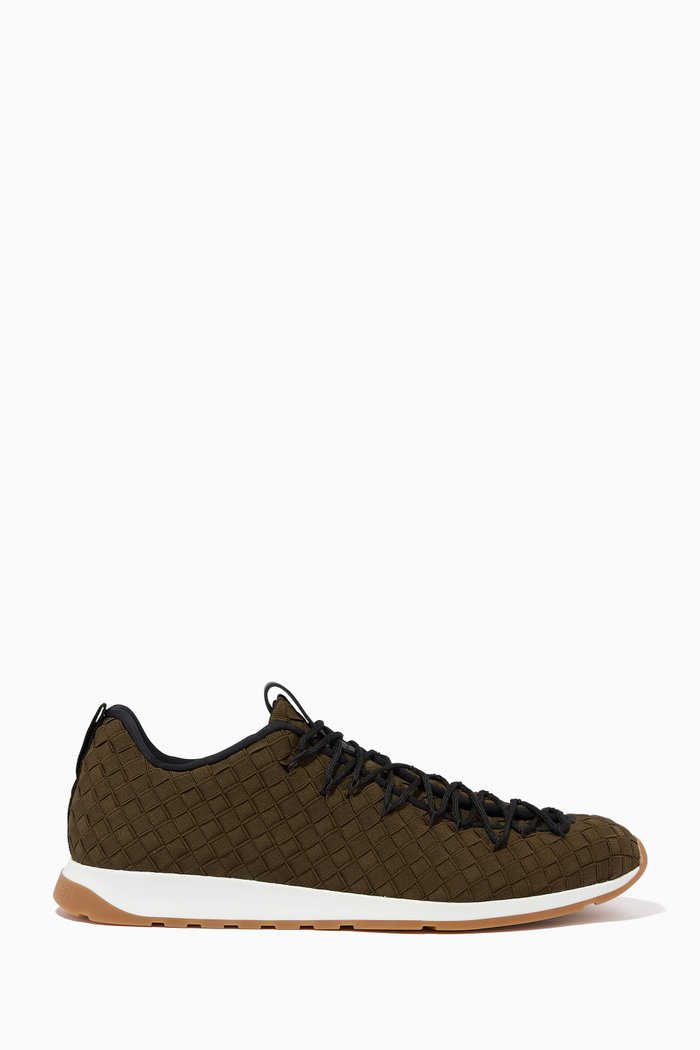 

Sneakers in Intrecciato Elastic Grosgrain, Green
