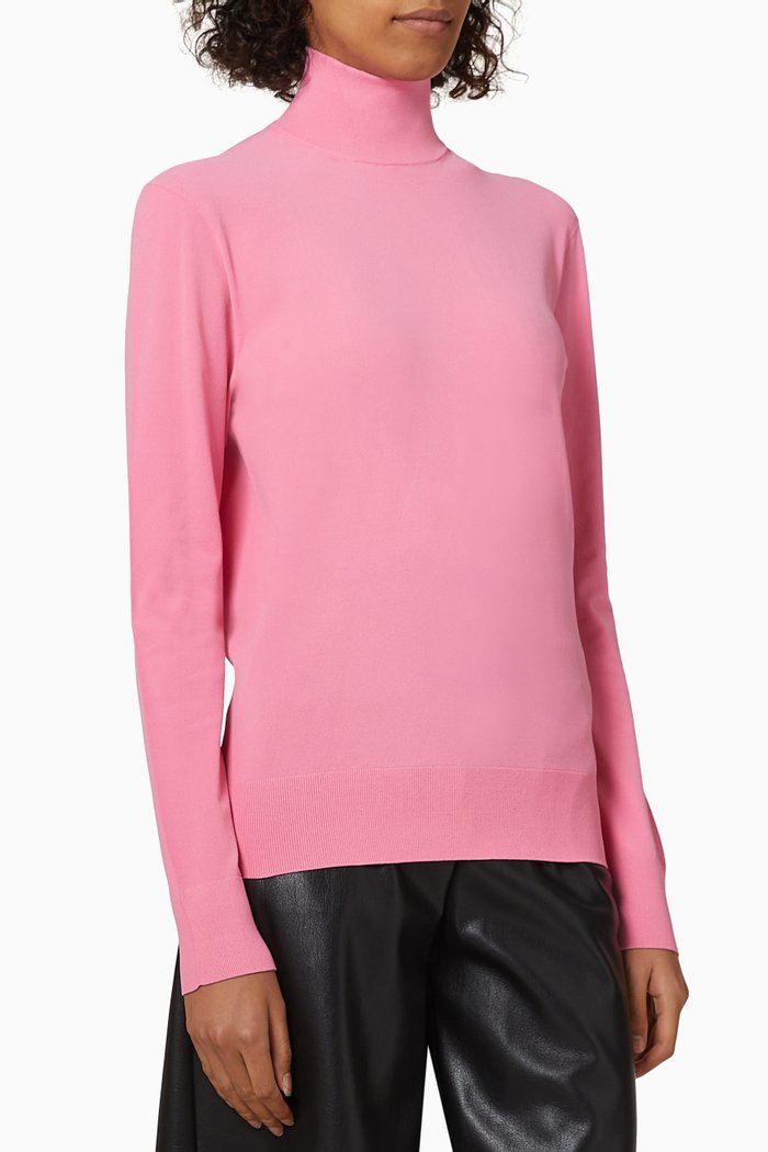 

Techno Skin Viscose Turtleneck Sweater, Neutral