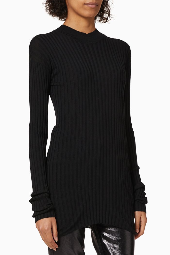

Merino Rib Sweater, Black