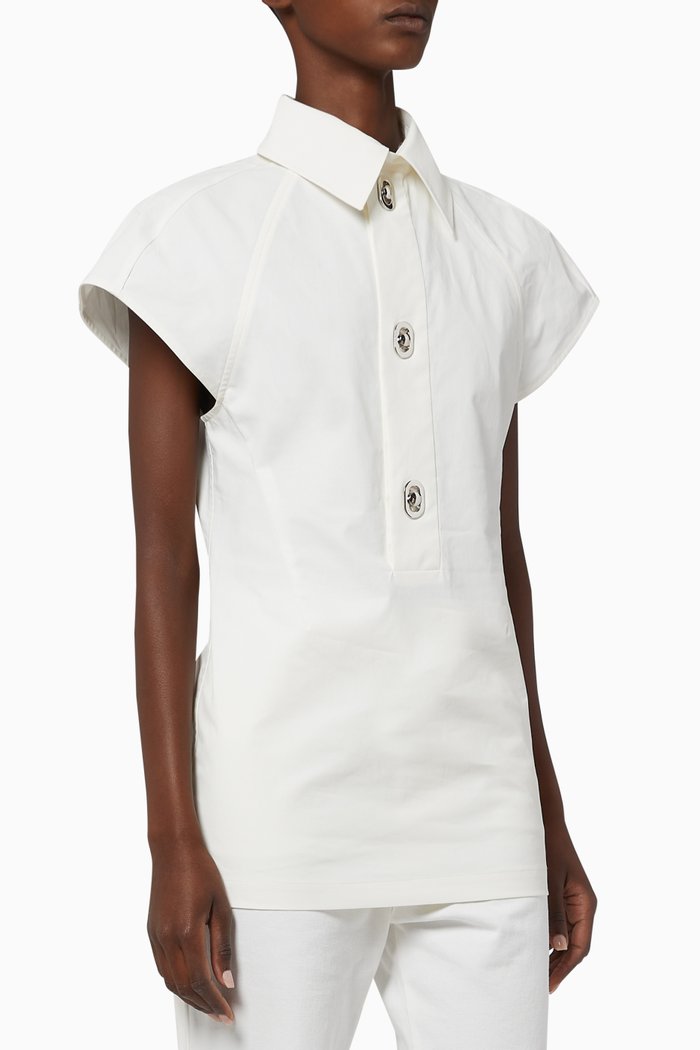 

Technical Toile Top, White