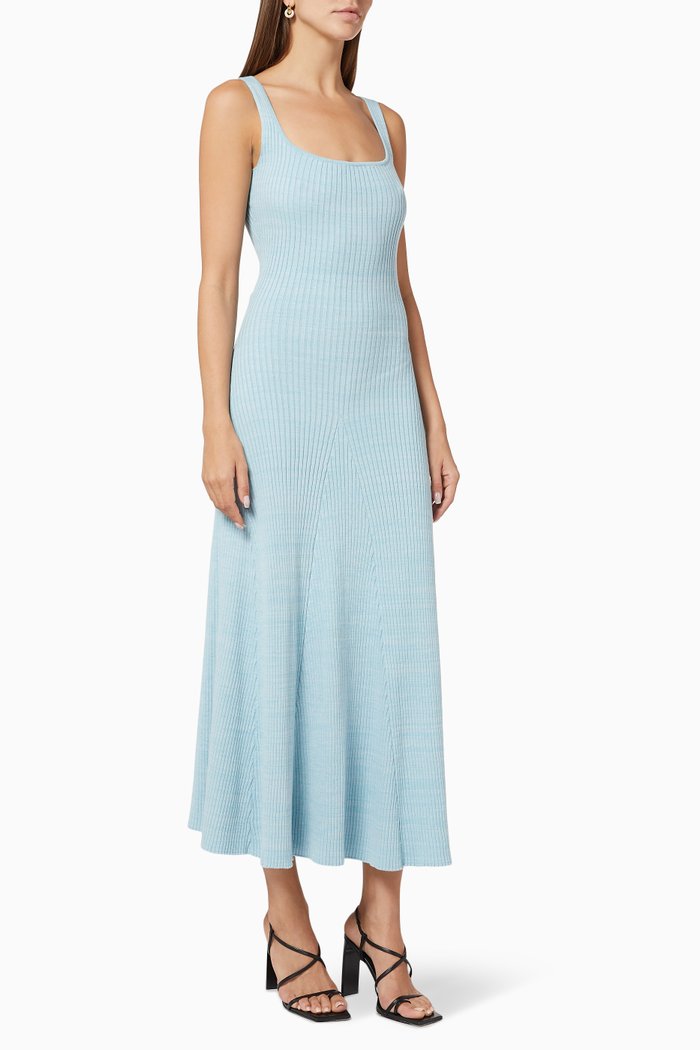 

Dido Ribbed Knit Dress, Blue