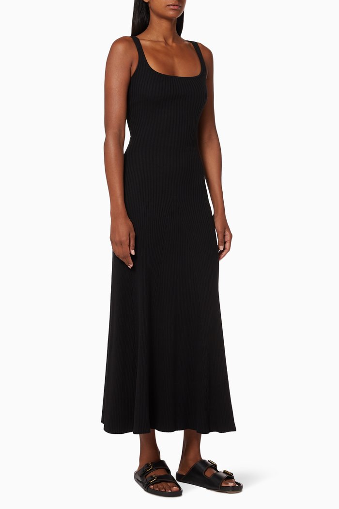 

Dido Ribbed Knit Dress, Black