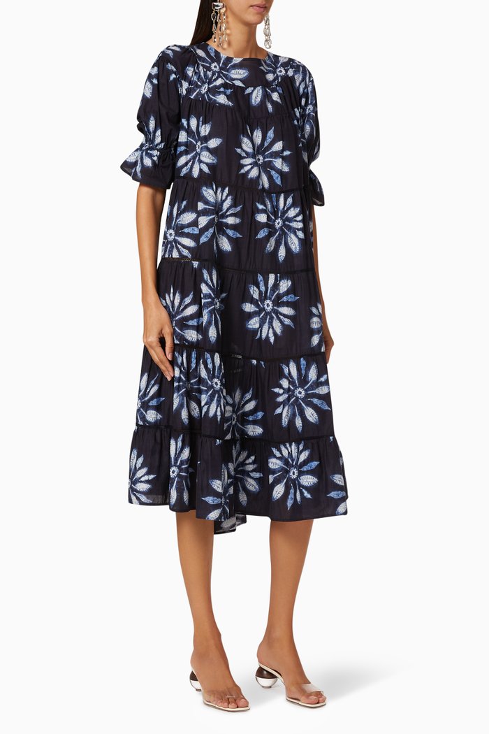 

Paradis Shibori Cotton Dress, Blue