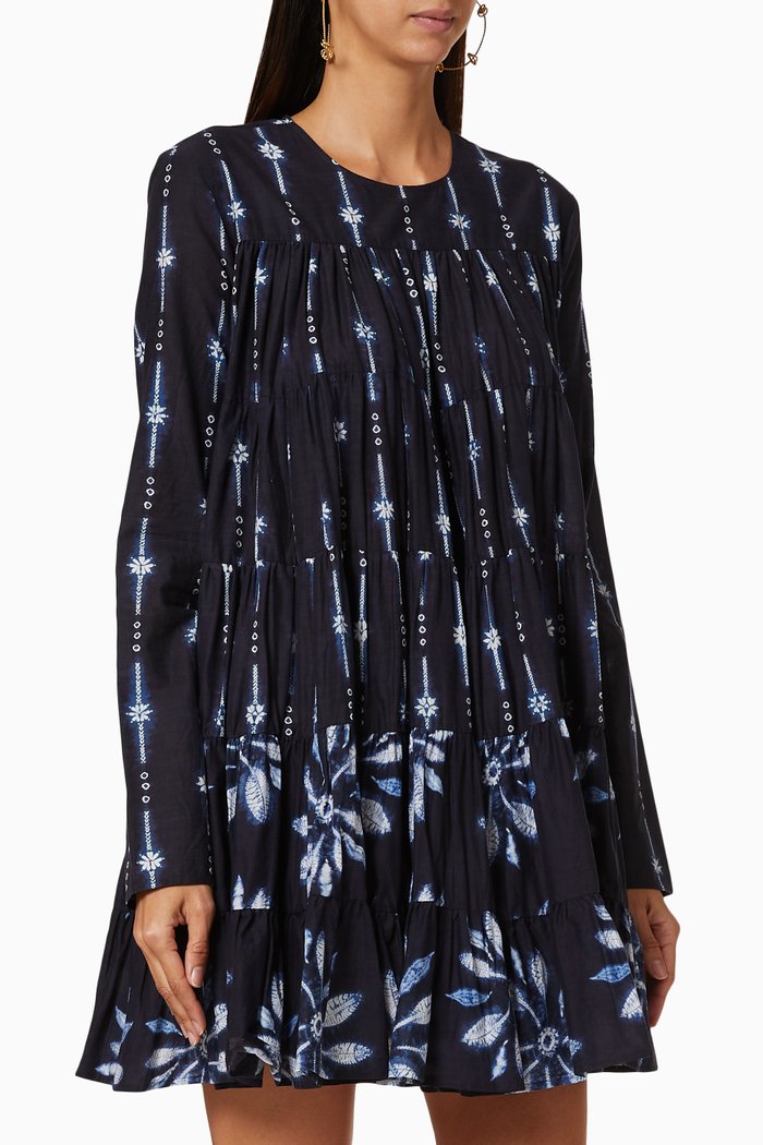 

Soliman Shibori Cotton Dress, Blue