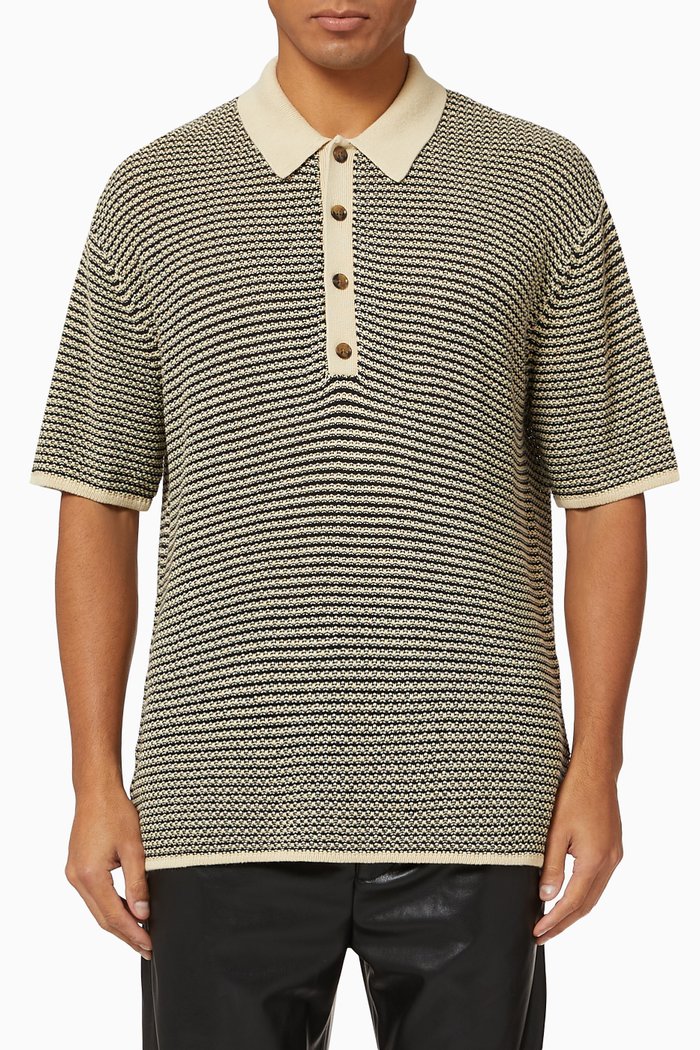 

Enzo Polo Knit Shirt, Black