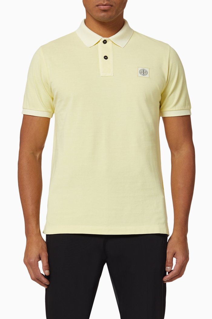 

Compass Logo Cotton Polo Shirt, Yellow
