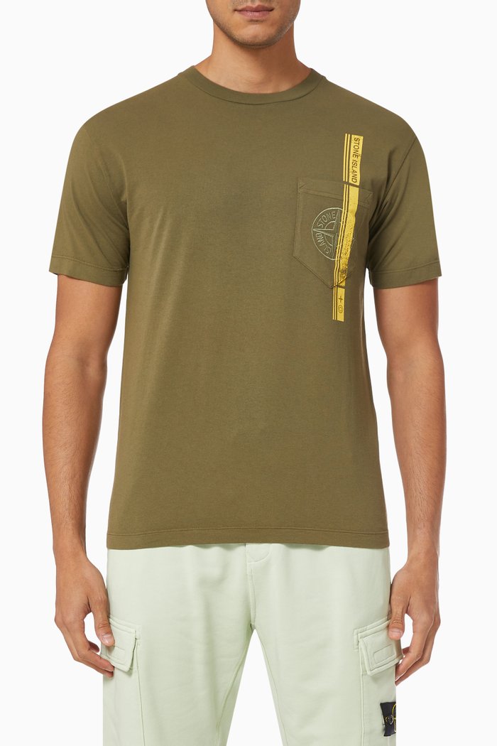 

Logo Tape T-shirt in Jersey, Green