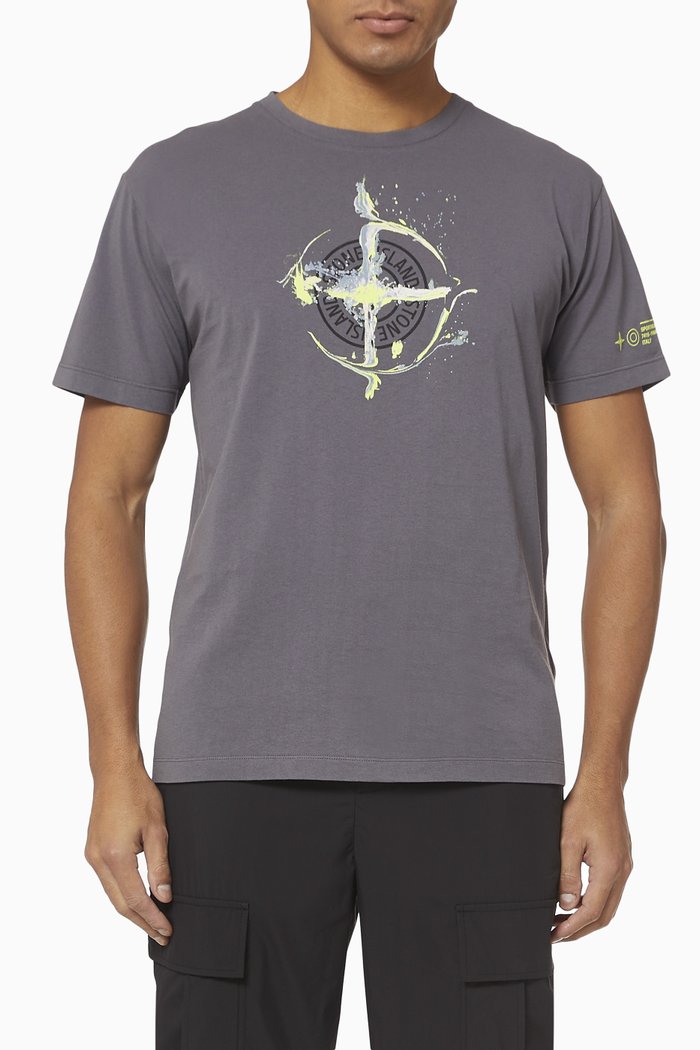

Marble One Printed Jersey T-shirt, Blue