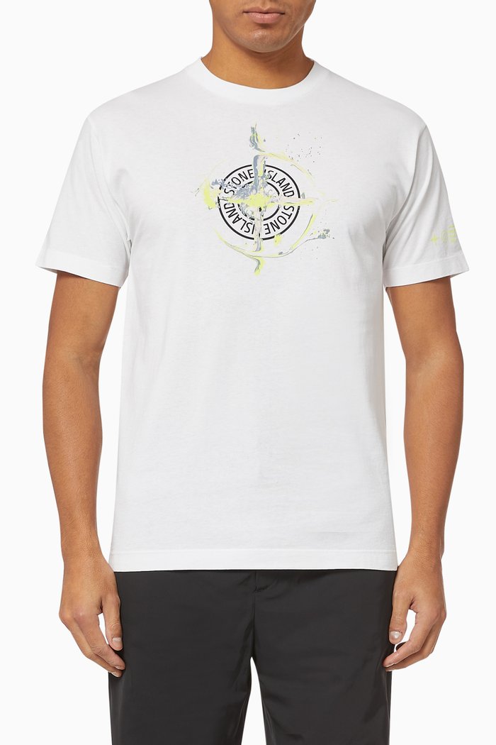 

Marble One Printed Jersey T-shirt, White