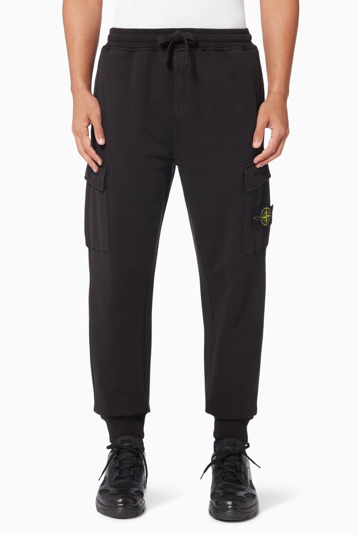 

Cargo Sweatpants in Cotton, Black