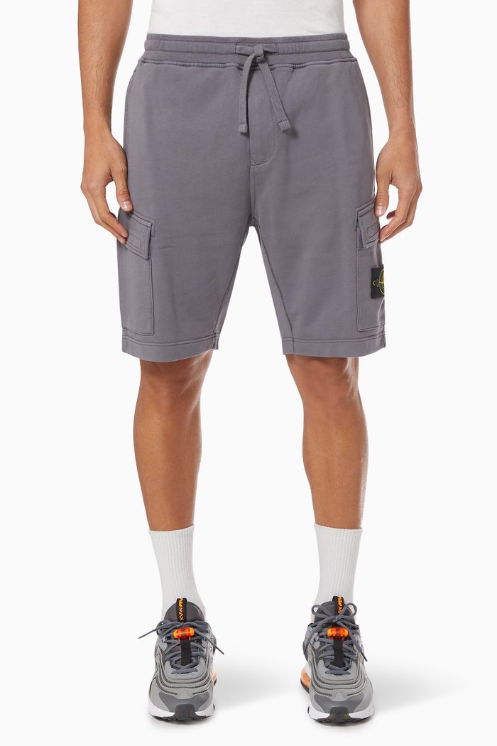 

Cargo Bermuda Shorts in Cotton, Blue