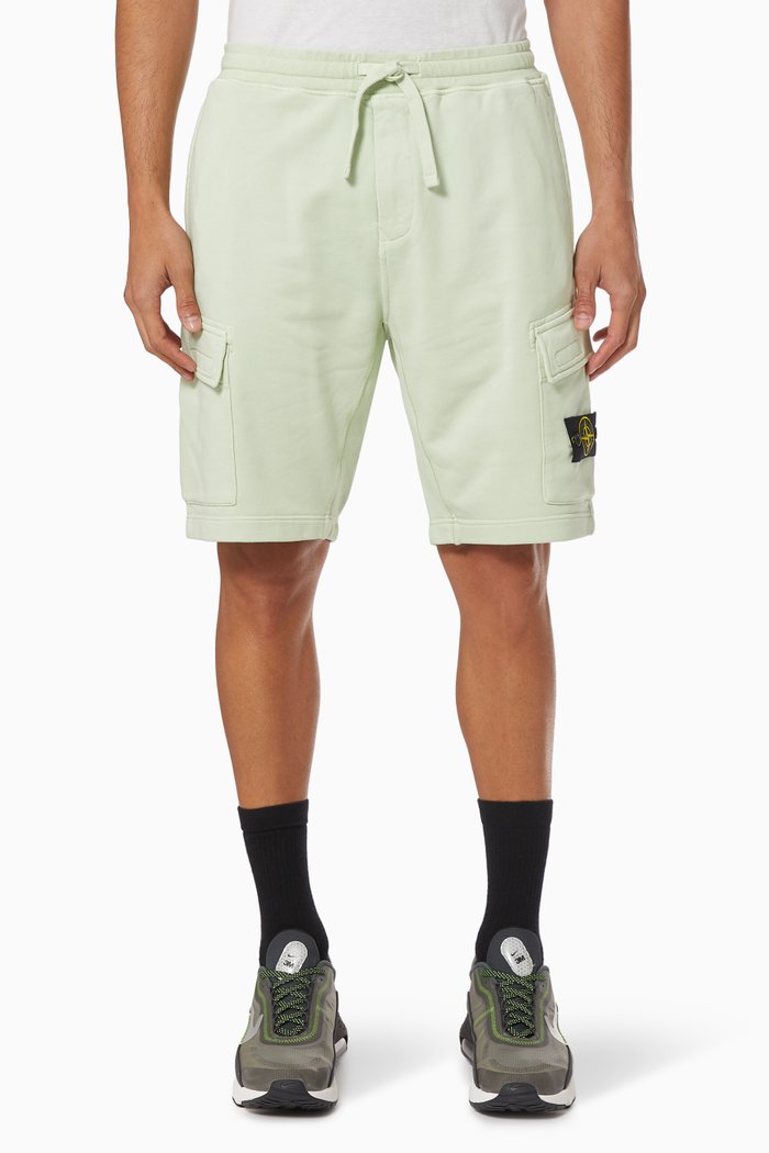 

Cargo Bermuda Shorts in Cotton, Green